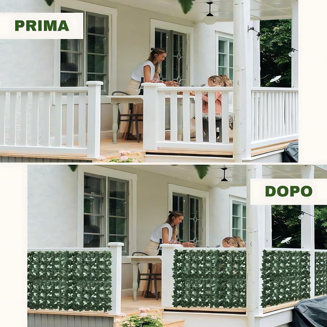 Haie Artificielle Vert Clair 1x3 Mètres 50 Colliers Brise Vue Balcon Lierre Artificiel Cloture Jardin Exterieur 90% Privacy