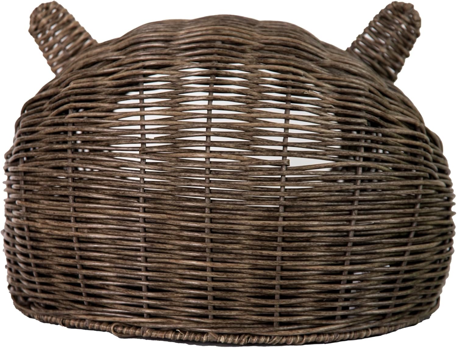 review Huntley Pet Rattan Wicker Cat and Dog Shaped Play House Pet Bed with Cushion