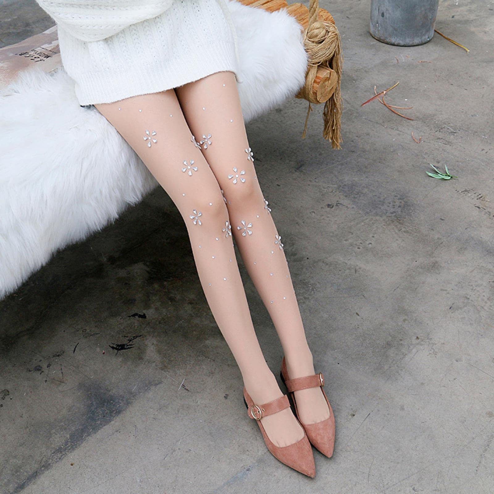 Bas Sexy Bas Chaussettes de beauté Douce Leggings Collants Femmes Collants Sexy Bonneterie (Couleur de Peau 40)