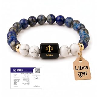 Astrotalk Zodiac Crystal Bracelet (Rashi) | Balances Energy & Enhances Positivity | Certified Healing Crystals with Certificate | Astrology Bracelet for Man & Woman | Gift for Man & Woman