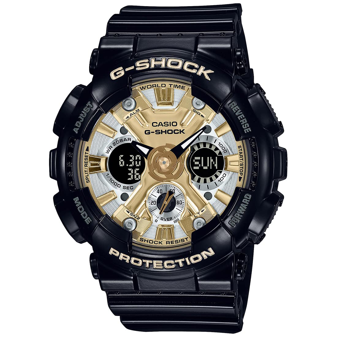 Casio G-Shock GMA-S120GB-1ADR Gold-Silver Analog-Digital Dial Black Resin Strap Womens Watch Shock and 200M Water Resistant G1287 (B0BJ8CVZQD) Amazon Price History, Amazon Price Tracker