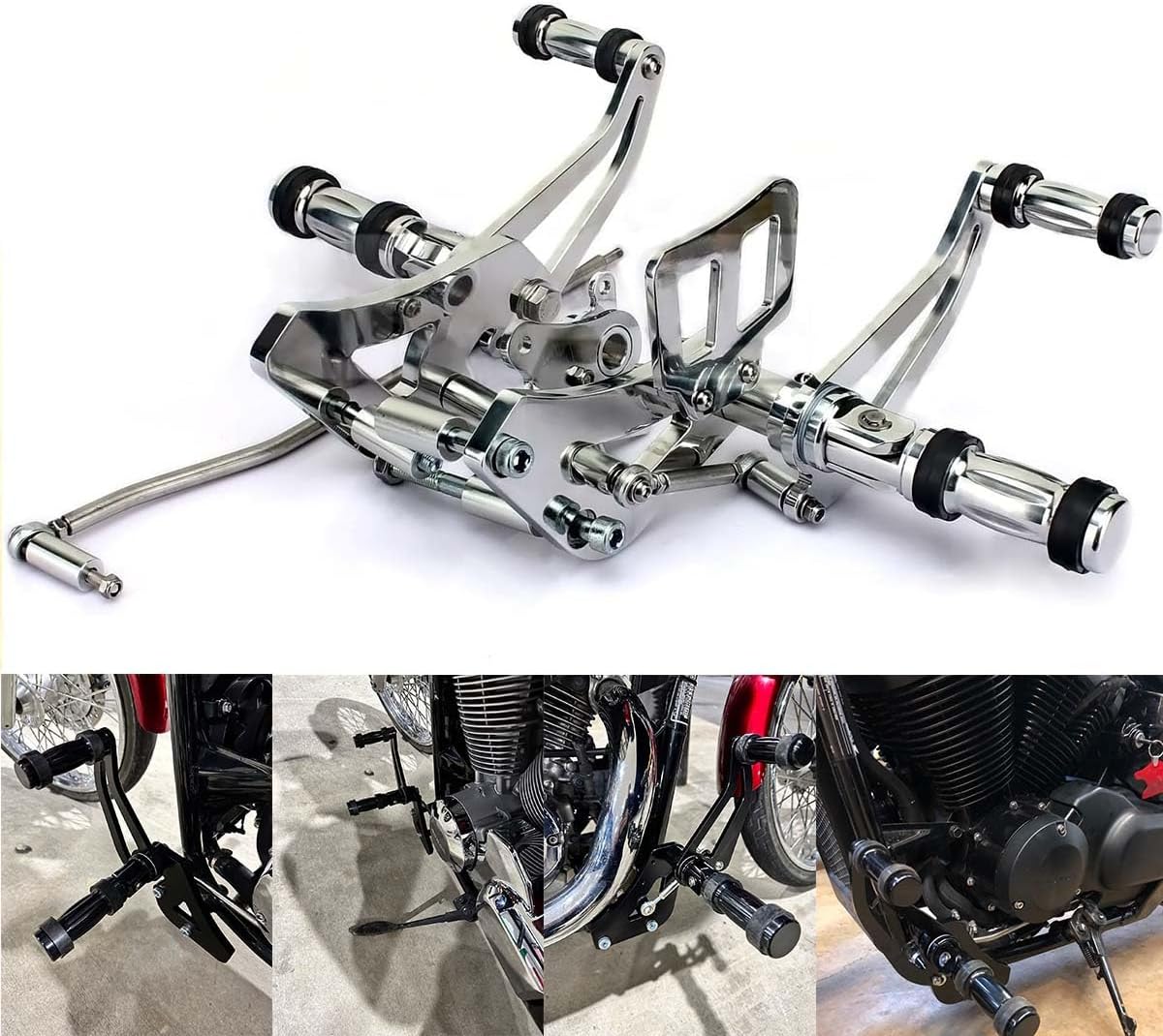 Polished Silver 3.5" Forward Controls Foot pegs for Honda Shadow VLX 600 VT600 C CD 1987-2007