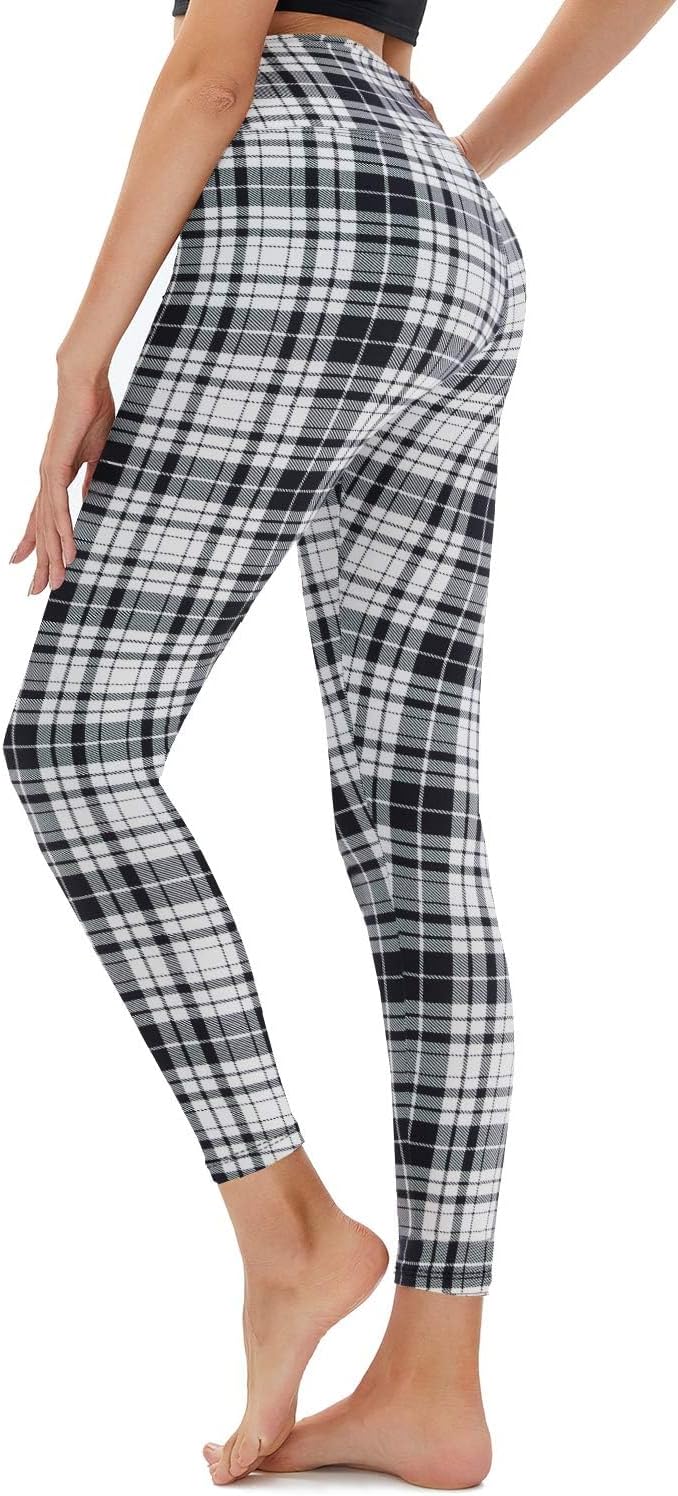 High Waisted Leggings for Women - No See Through Tummy Control Cycling Workout Yoga Pants with Pockets Reg & Plus