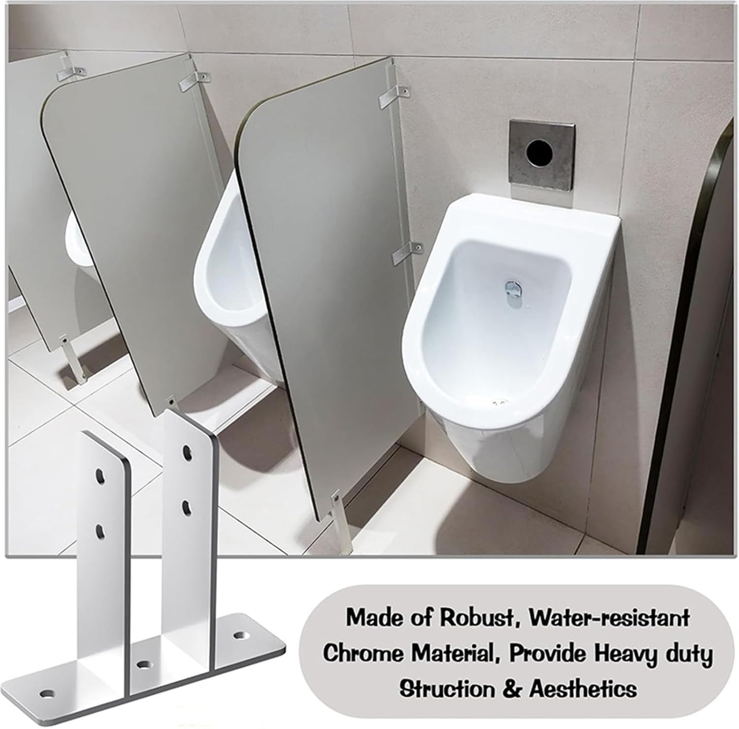 Urinal Screen Partition Bracket - Toilet Hardware,Urinal Screen Wall Hardware | for Facility Managers Janitorial Staff Restrooms Restaurants Office Building Schools Hotels Hospitals