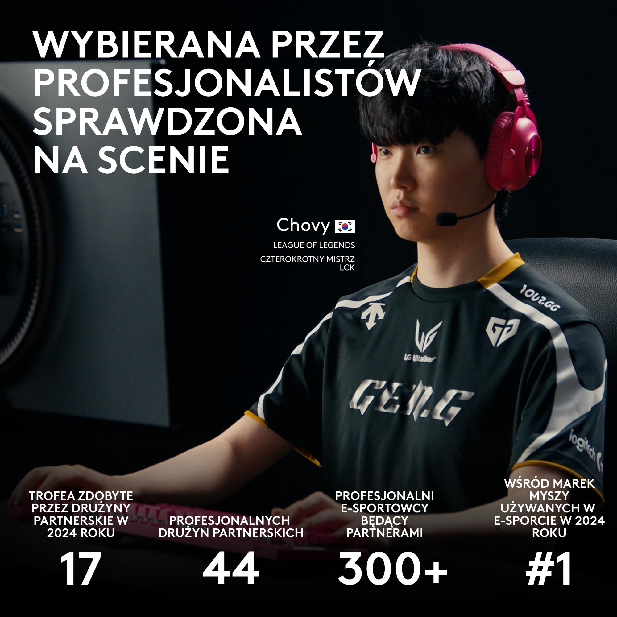 Logitech G PRO X SUPERLIGHT 2 DEX bezprzewodowa mysz do gier | Mysz praworęczna 60 g, 5 pr. przycisków, USB-C, czujnik 44 tys. DPI, polling do 8 kHz, PC/Mac - Biały