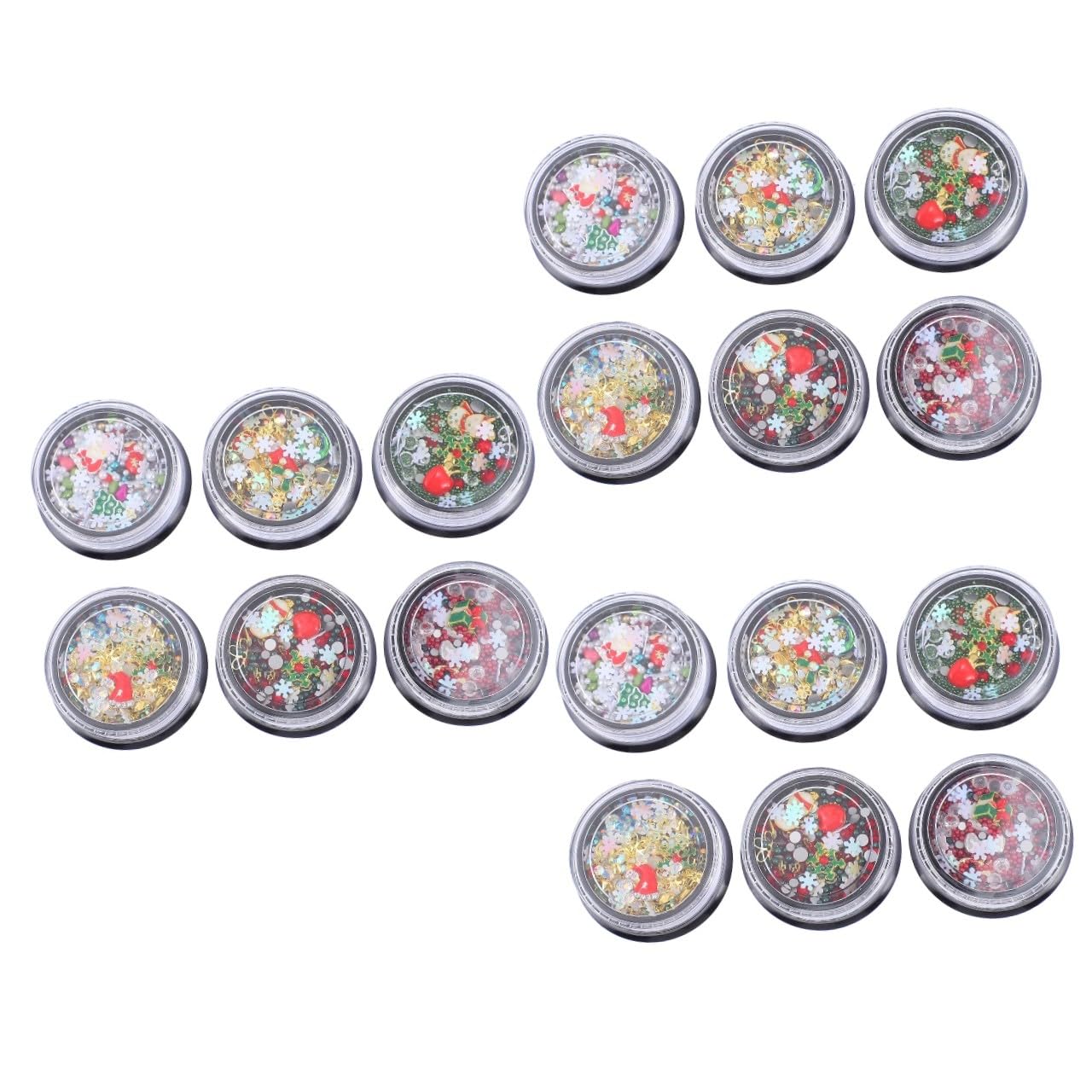 Healvian Boîtes De Charms De Noël Pour Nail Art Accessoires Manucure Créatifs Pour Décorations