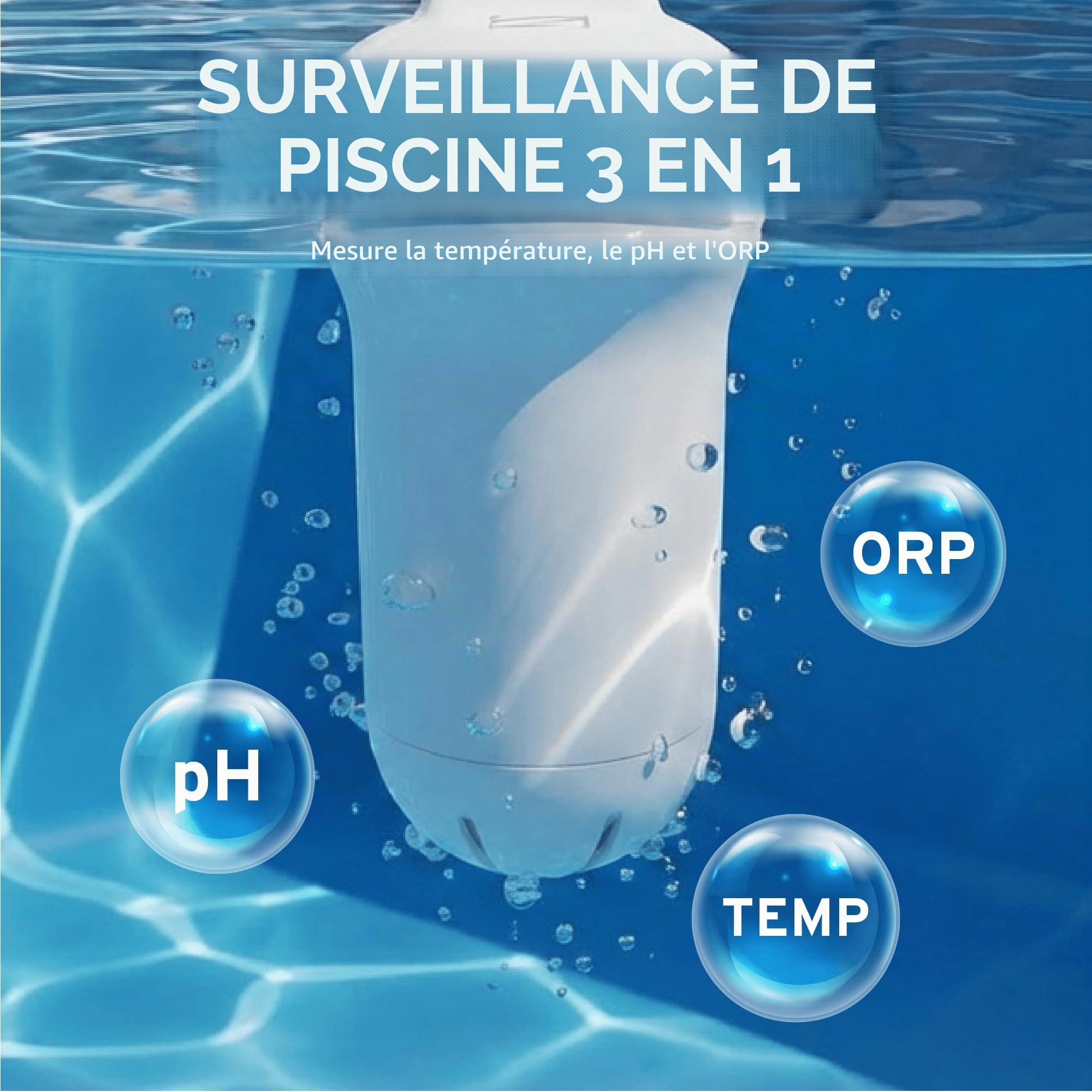 Zodiac Blue Connect Silver WA000099 - Analizador Inteligente para Piscinas y Spas de Agua Dulce. Medidor pH, cloro, temperatura. Compatible con Cloro y Bromo. Sistema para Smartphone App Fluidra Pool