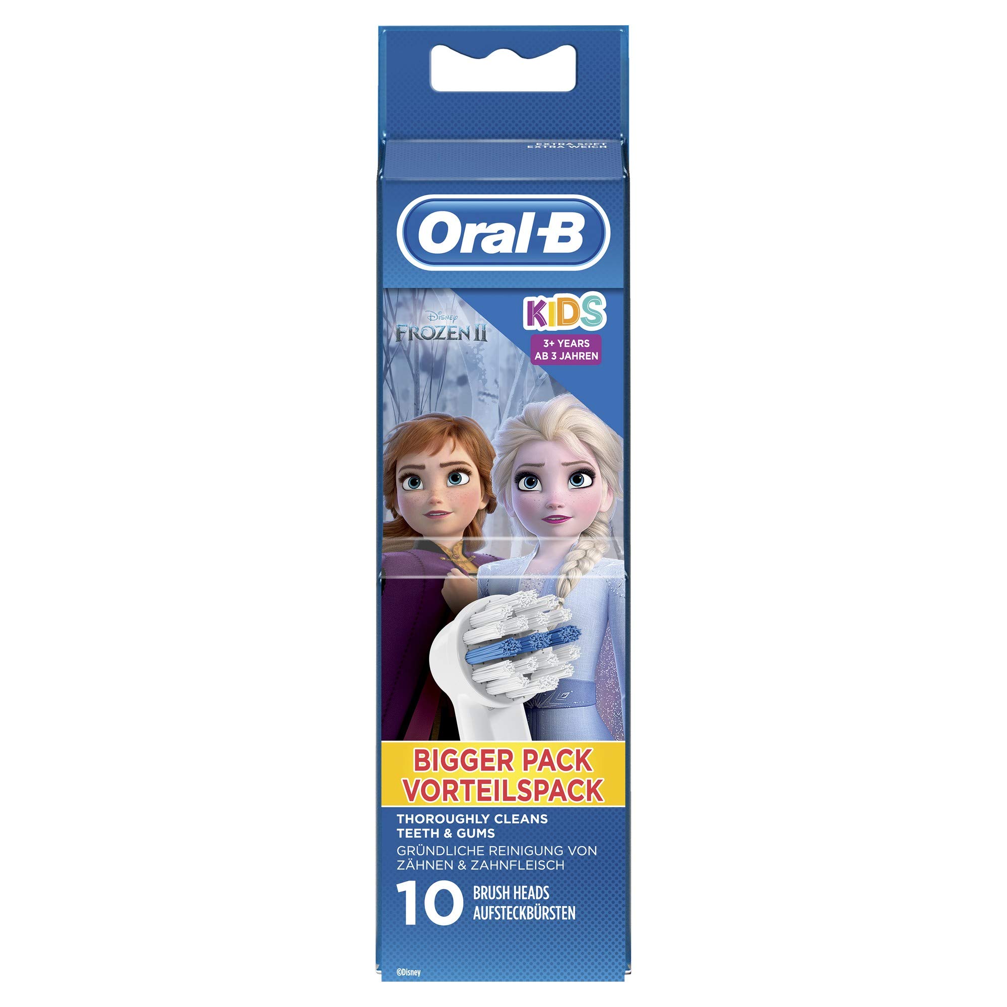 Oral-B Kids Testine di Ricambio per Spazzolino Elettrico con Disney Frozen 2 Personaggi, Confezione da 10, Testina Pensata Appositamente per i Bambini, dai 3 Anni in Su