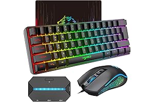 SELORSS Gaming Keyboard and Mouse Combo for Switch - USB 61-Key RGB...