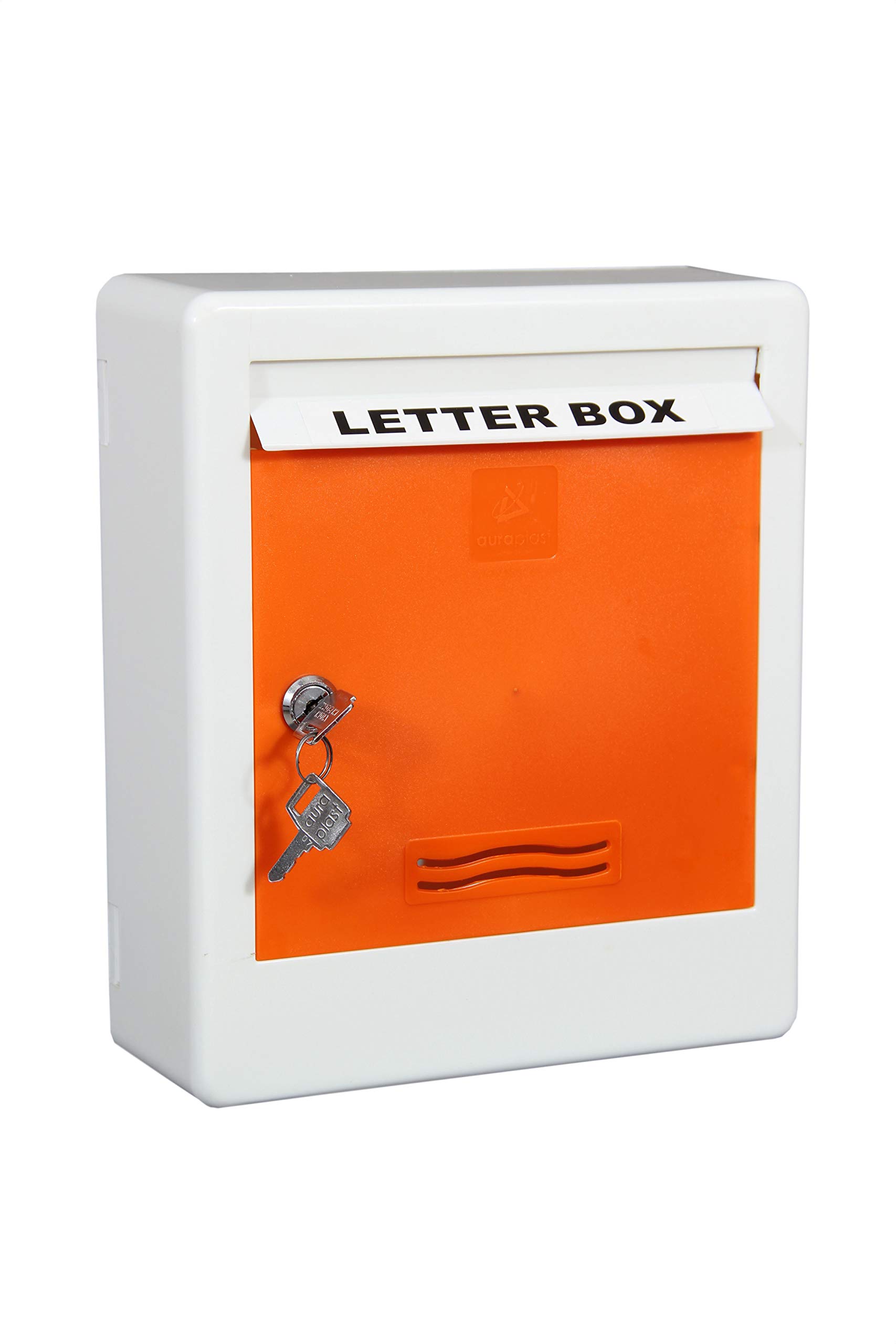 Plastic Big Size Letter Box for Home/Mail Box/Letter Box for gate and Wall with Key Lock- Outdoor & Indoor Use- Orange Color-picture-14