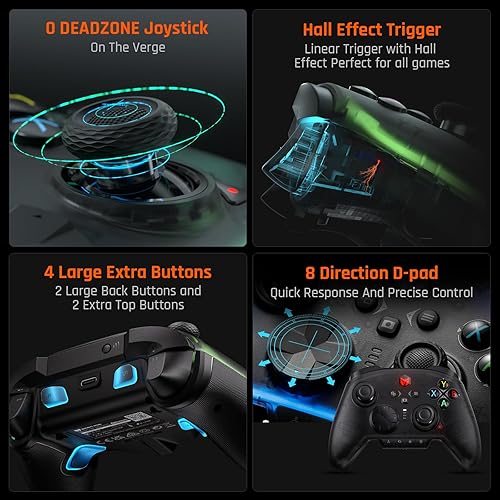 Miniatura 5 de BIGBIG WON Wireless Switch Controllers for Nintendo SwitchPC WindowsAndroidIOS, Bluetooth Wired PC Game Controller With 6-Axis