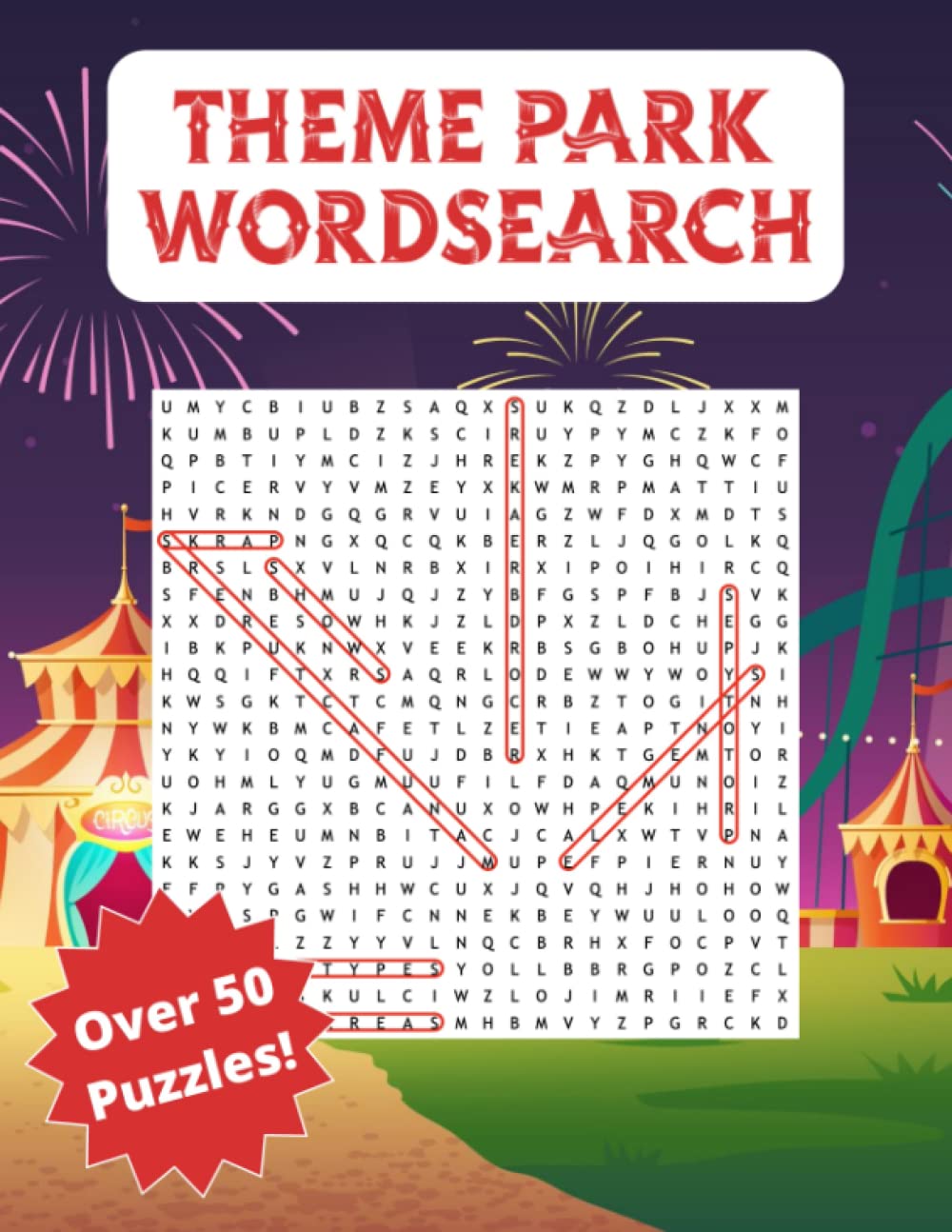 Theme Park Word Search 2 - Rides, elements and themes from over 50 parks around the world