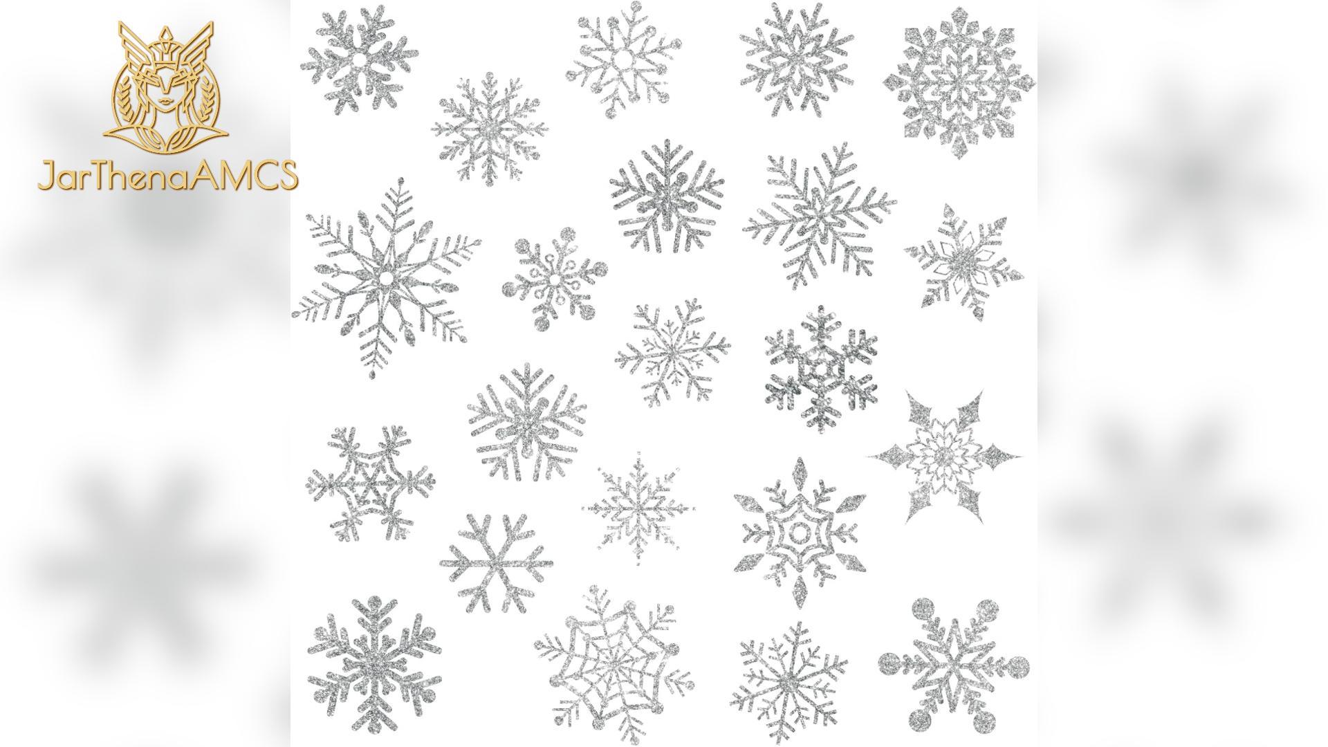 Imanes decorativos copos de nieve plateados para refrigerador 22 pzas miniatura 7