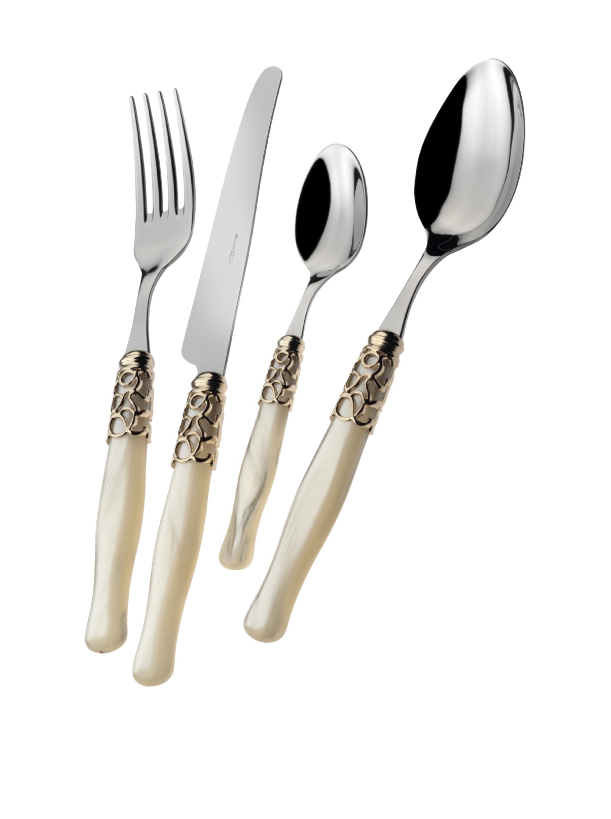 BUGATTI - Comadreperlaact 24 pz. Selene Crema Madreperla Dora