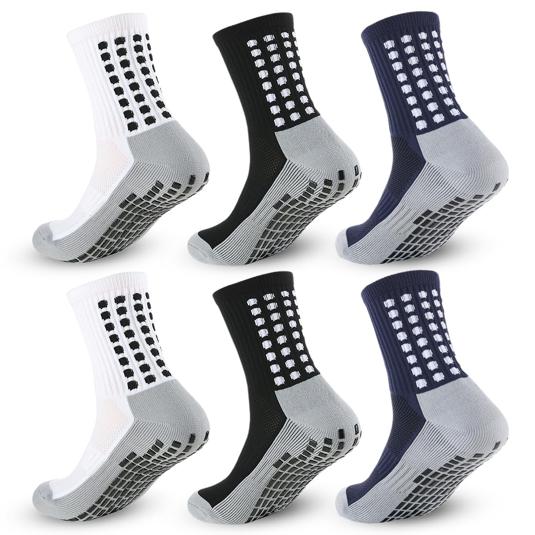 3 Paia Di Calzini Antiscivolo Per Bambini E Ragazzi – Grip Socks Per Calcio, Basket, Baseball E Sport, Traspiranti E Anti Vesciche
