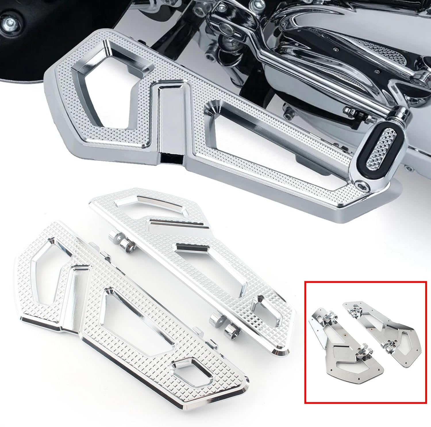 Driver Rider Floorboard Rider Footboard Fit for FLD FL Softail Touring and Trike models 1986-2017 Chrome