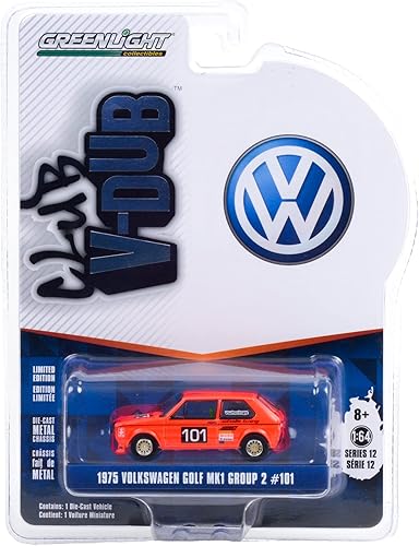 Miniatura 2 de Greenlight 36020-C Club Vee-Dub Series 12 - 1975 Golf Mk1 Grupo 2 #101 - 1975 Hockenheimring, Alemania Gran Premio Circuito Primer Lugar Ganador