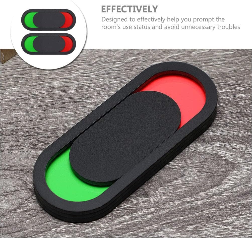 NUOBESTY 10Pcs Do Not Disturb Sign, Vacant Occupied Sign Slider Door Indicator Red Green Status Door Privacy Display for Office Restroom Meeting Room Toilet Conference Room Home