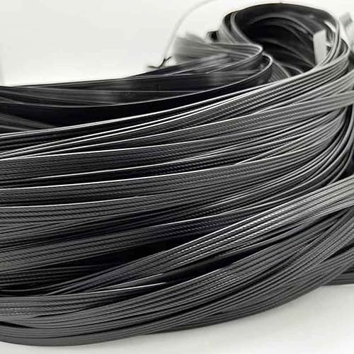 Miniatura 7 de ECYC Ltd Kit de reparación de ratán sintético de 0.315 in de ancho, material tejido de mimbre plano de plástico PE para reparación y fijación de