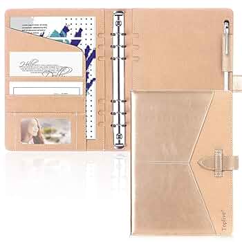 ルイヴィトン A5サイズ 黒 リング式ファイル 6リング Amazon.co.jp: Toplive システム手帳 A5サイズ おしゃれ 6穴