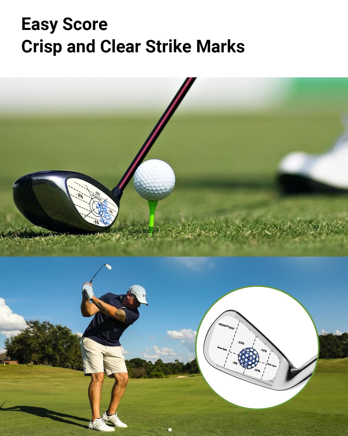 Snapklik.com : Golf Impact Tape, Self-Teaching Sweet Spot And ...