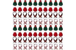 NSBELL Mini Knit Hat Mini Christmas Scarf Set 100Pcs