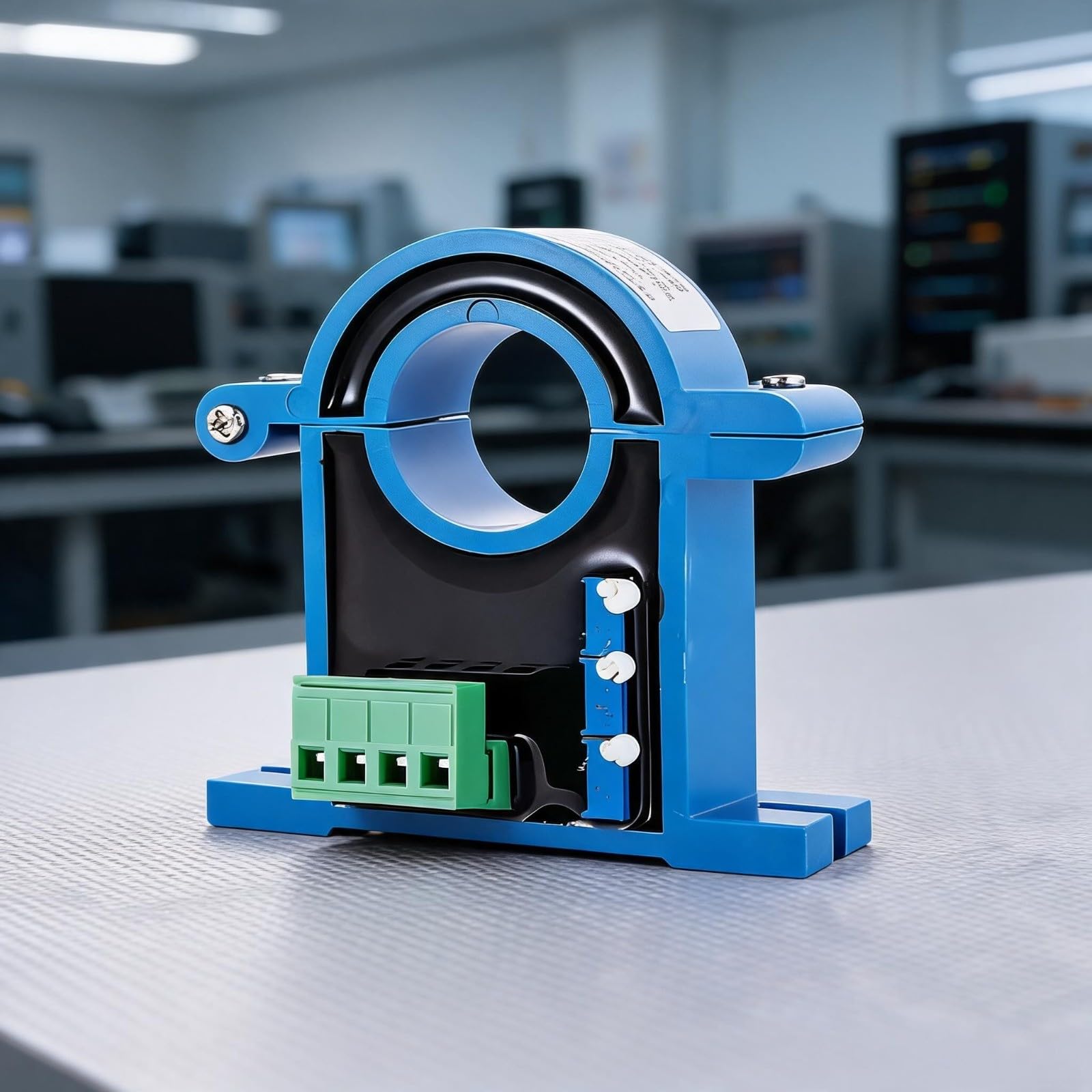 Transformador de corriente JXK-7-VD-25, AC/DC 0-300A, salida 4-20 mA, DC24V, apertura de 25 mm, para carril DIN, alta precisión 0,2/0,5, azul (DC0-150 A)