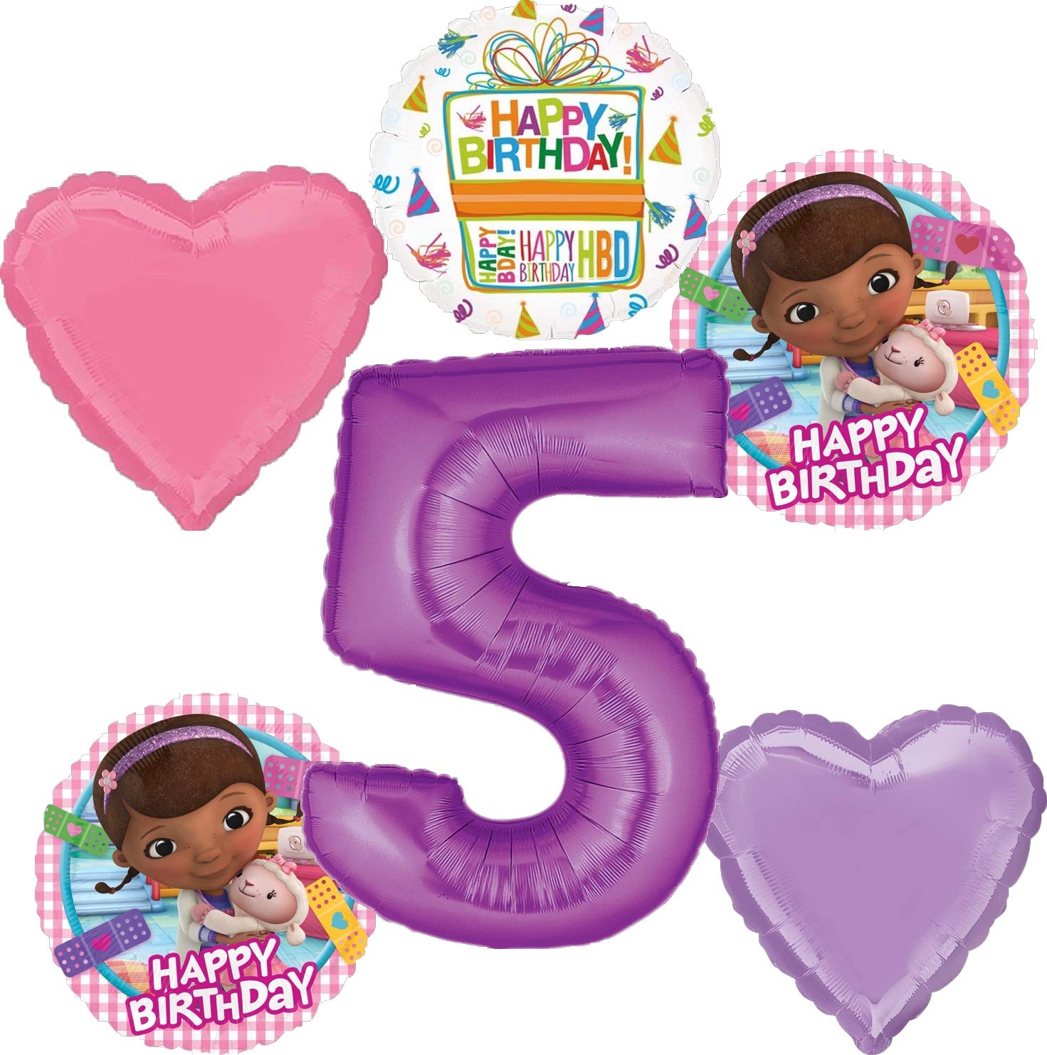 Mc Stuffins Party Supplies 5th Birthday Balloon Bouquet Decorations