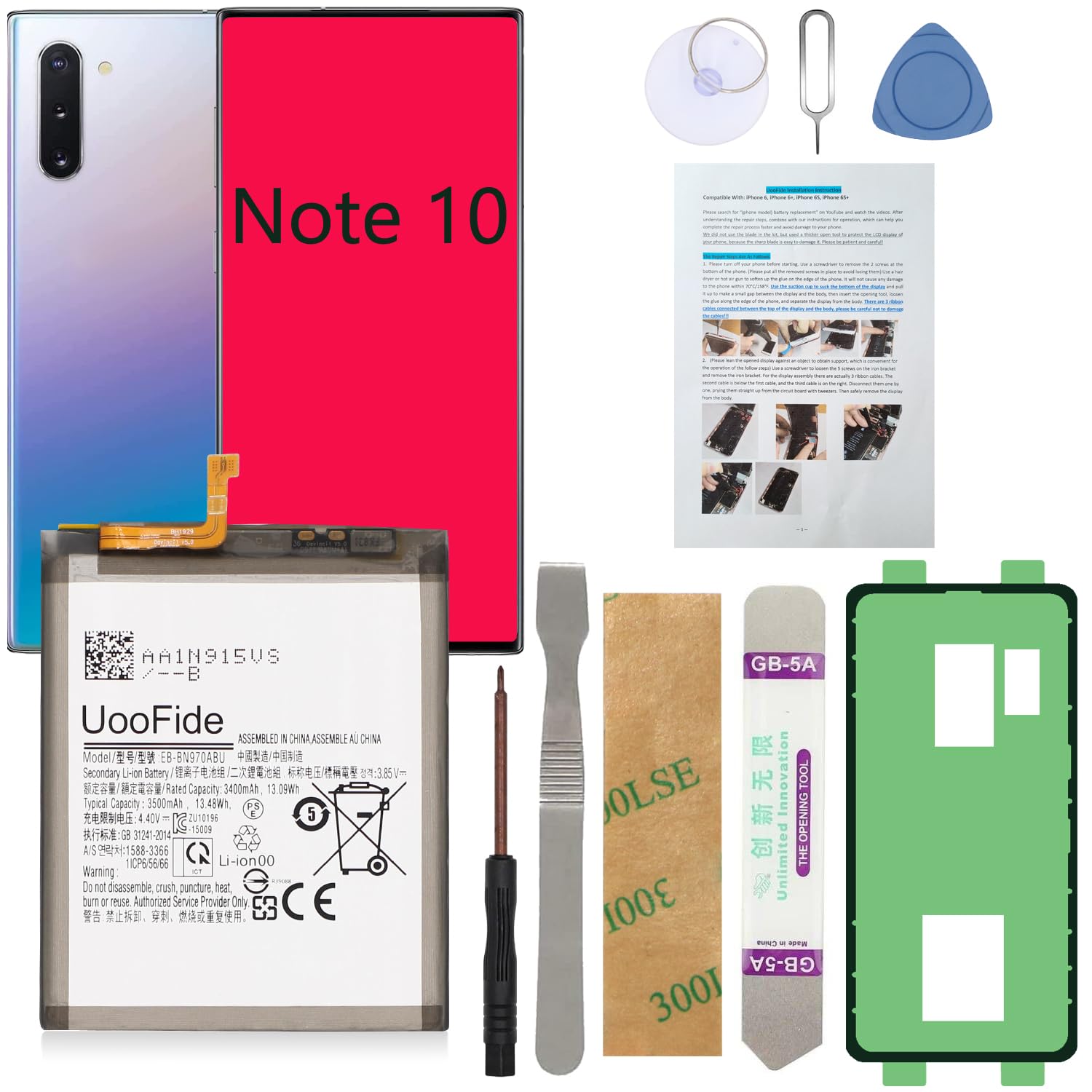 Amazon.com: UooFide Battery Replacement for Samsung Galaxy Note 10