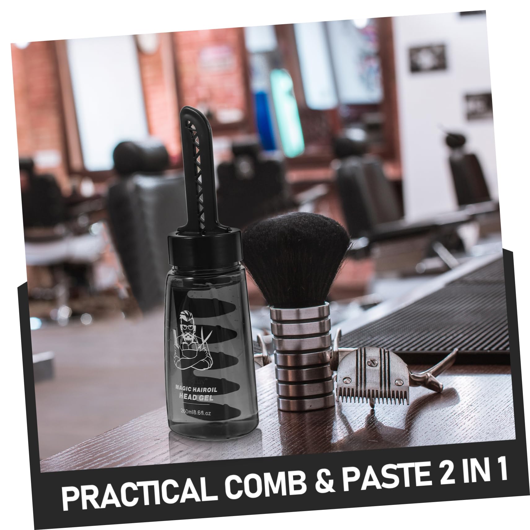 BESTYASH 3 Stück-pack Haargel für Männer 260ml Leichtes Styling Gel aus Kunststoff mit Applikatorflasche und Kamm für Barber und Leicht Kämmbares Haar