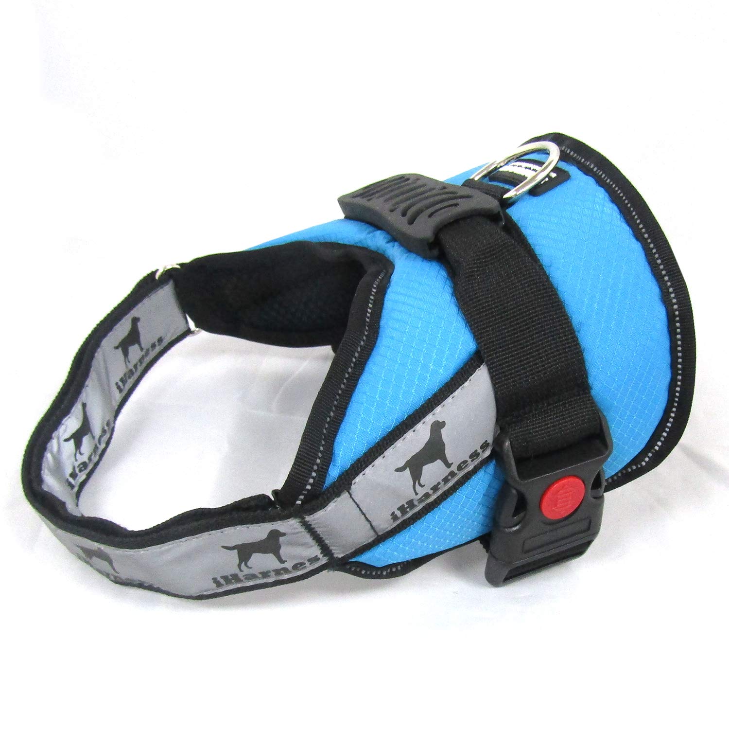 Adjustable Dog Harness with Soft Breathable Padding (XS, Blue)