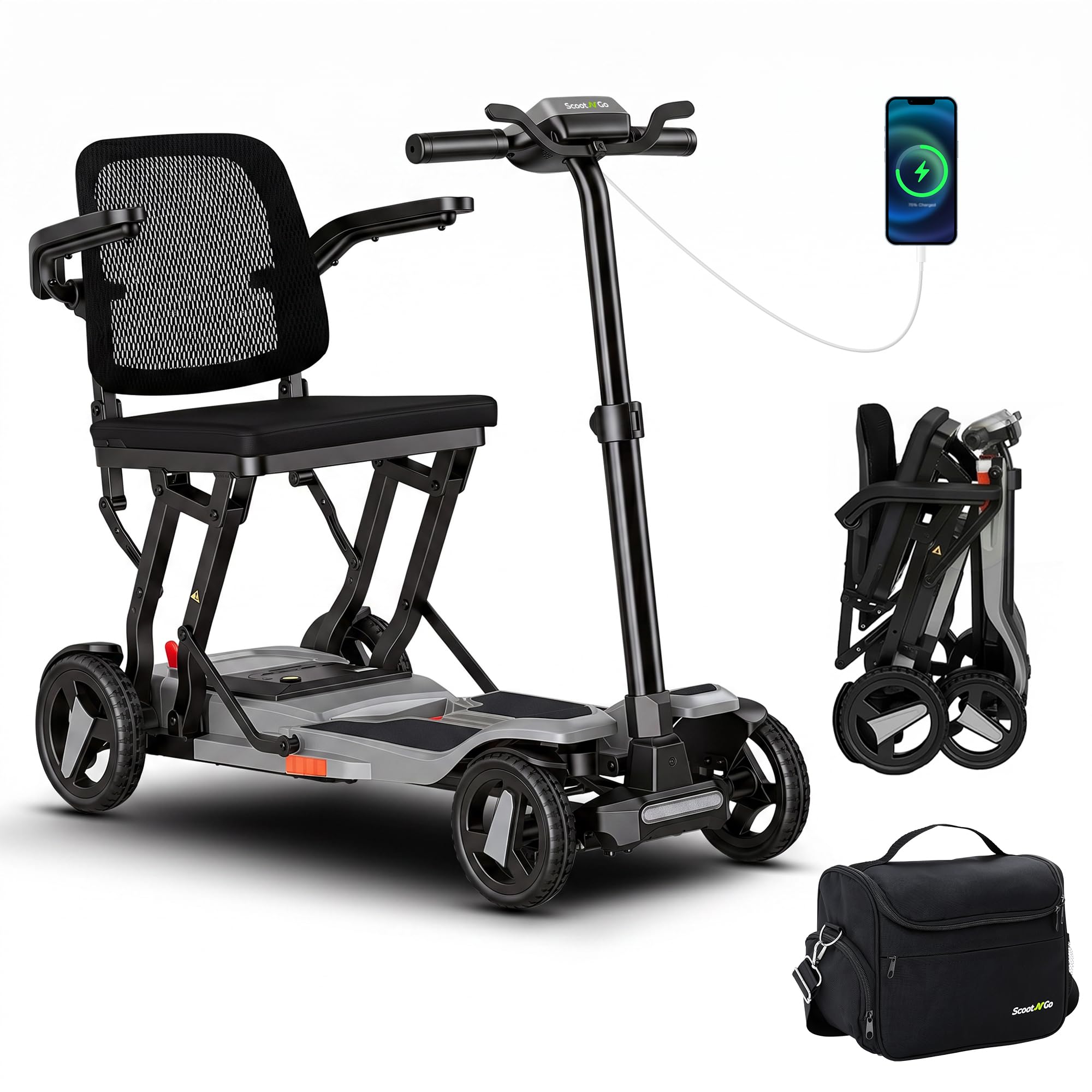 SCOOTNGO Voyager four wheel portable mobility scooter