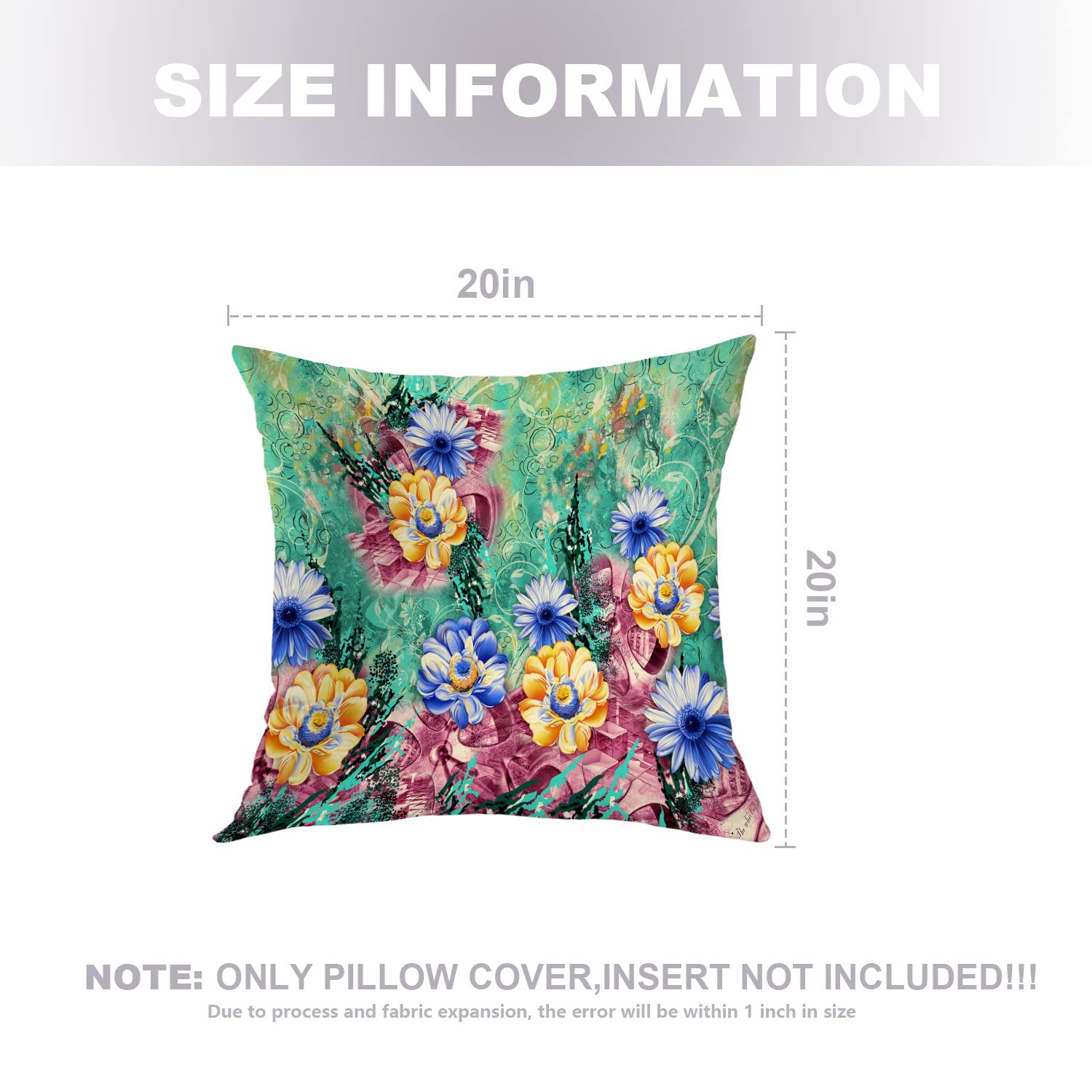 BaoNews Fundas De Almohada Decorativas Inconsútiles De Hojas Florales, Patrón Sin Costuras Con Flores Y Bayas, Fundas De Almohada De Algodón De 30 X 50 Cm Para Sofá Cama
