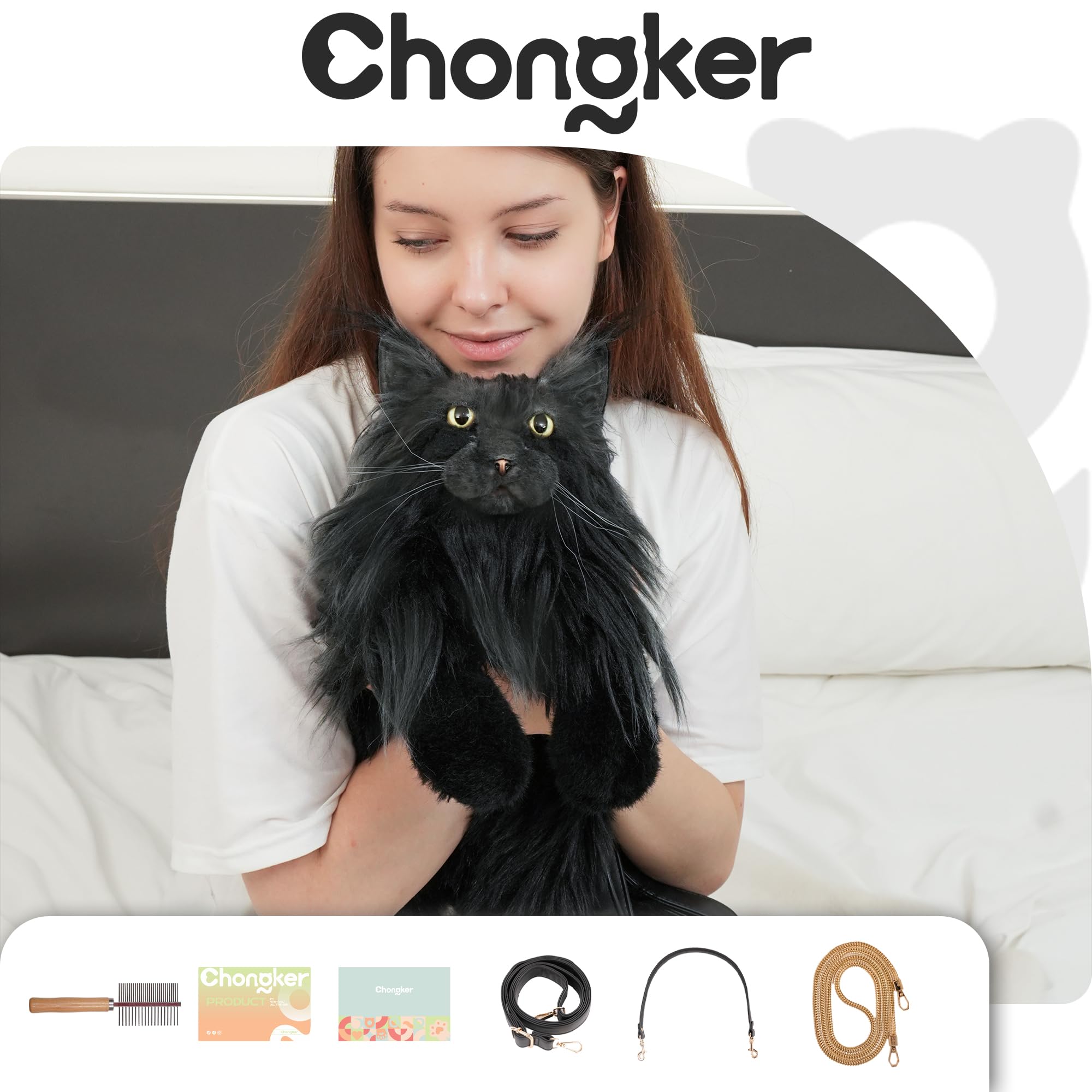 【最安値】Chongker 猫ぬいぐるみ 猫型リュック ブラック 可愛い 猫 Chongker 猫ぬいぐるみ 猫型リュック ブラック 可愛い 猫