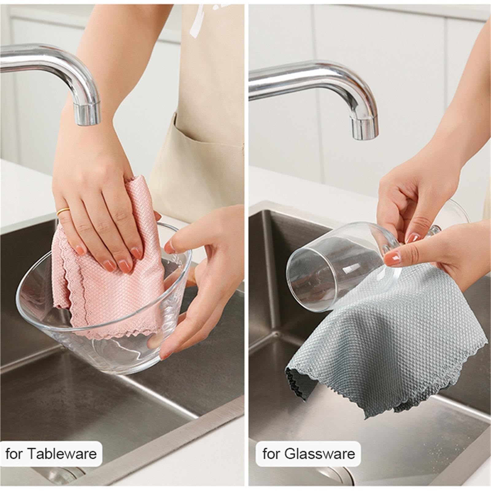 10 Chiffons de Nettoyage en Microfibre for Verre