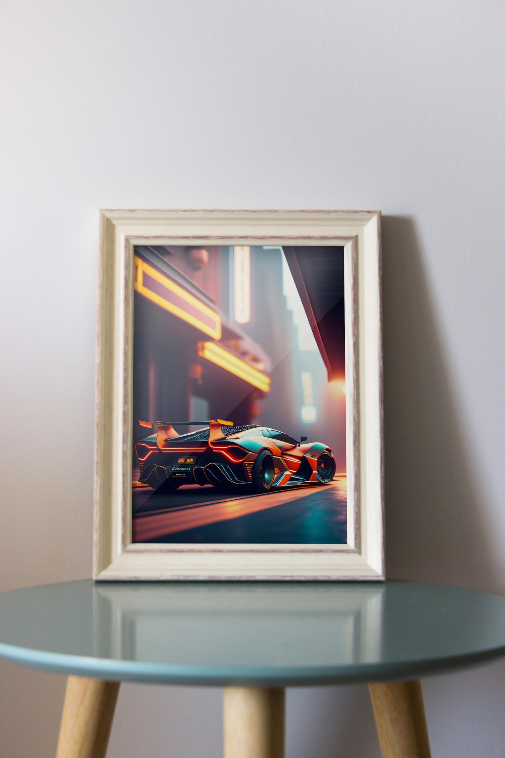 Corona card Technology Abstract Car Poster For Living Room Decor, Bed Room, Office & Home Decor (Unframed) (A4)