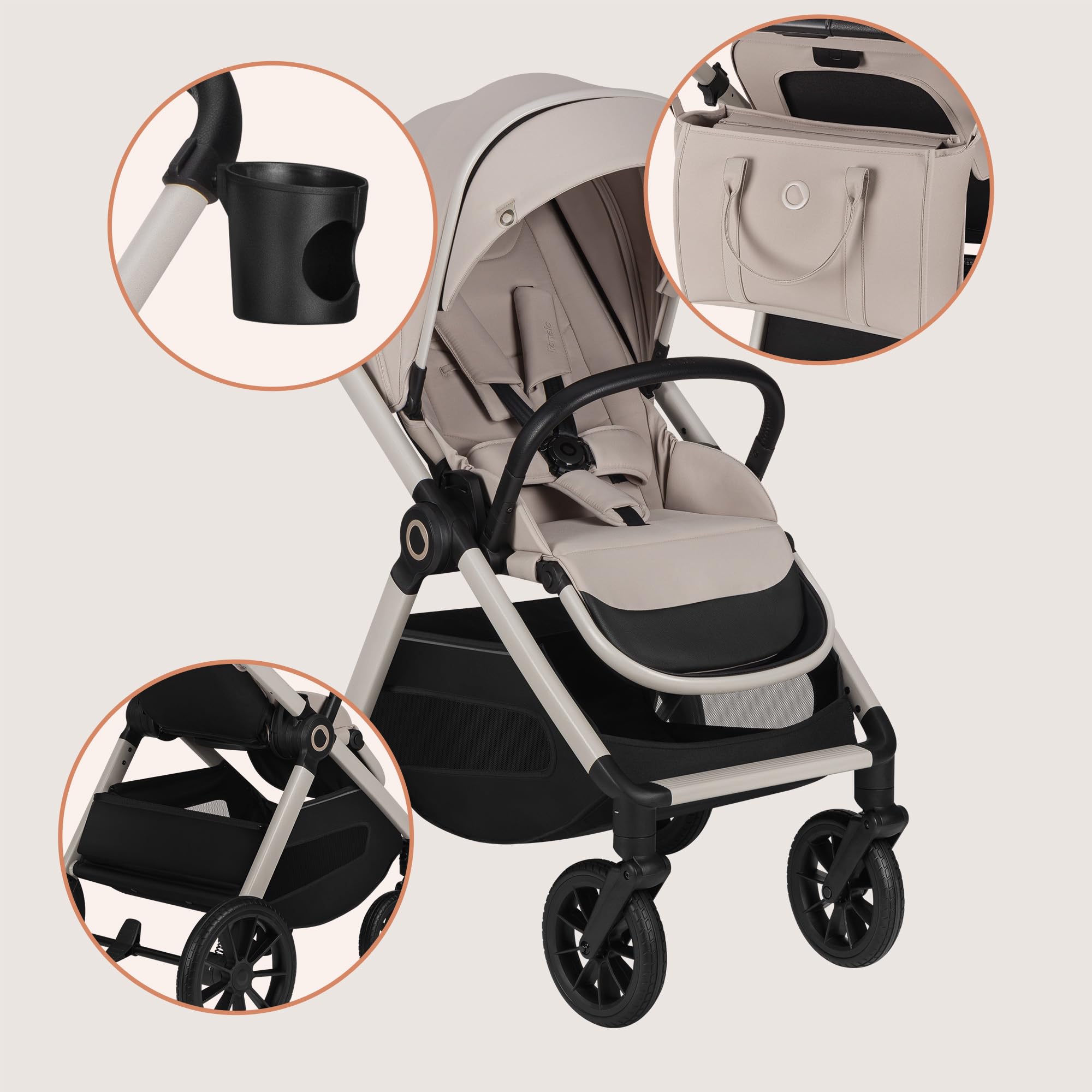 Lionelo Layla Carrito 2 en 1 Cochecito de Bebé (0-4 Años, Hasta 22 Kg), Capazo y Silla de Paseo, Asiento Reversible, Posición Reclinable, Ruedas PU, Suspensión, Capota Impermeable UPF50+