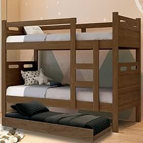 Beliche com Cama Auxiliar Treliche Jaspe Fênix 3 Camas (Legno)