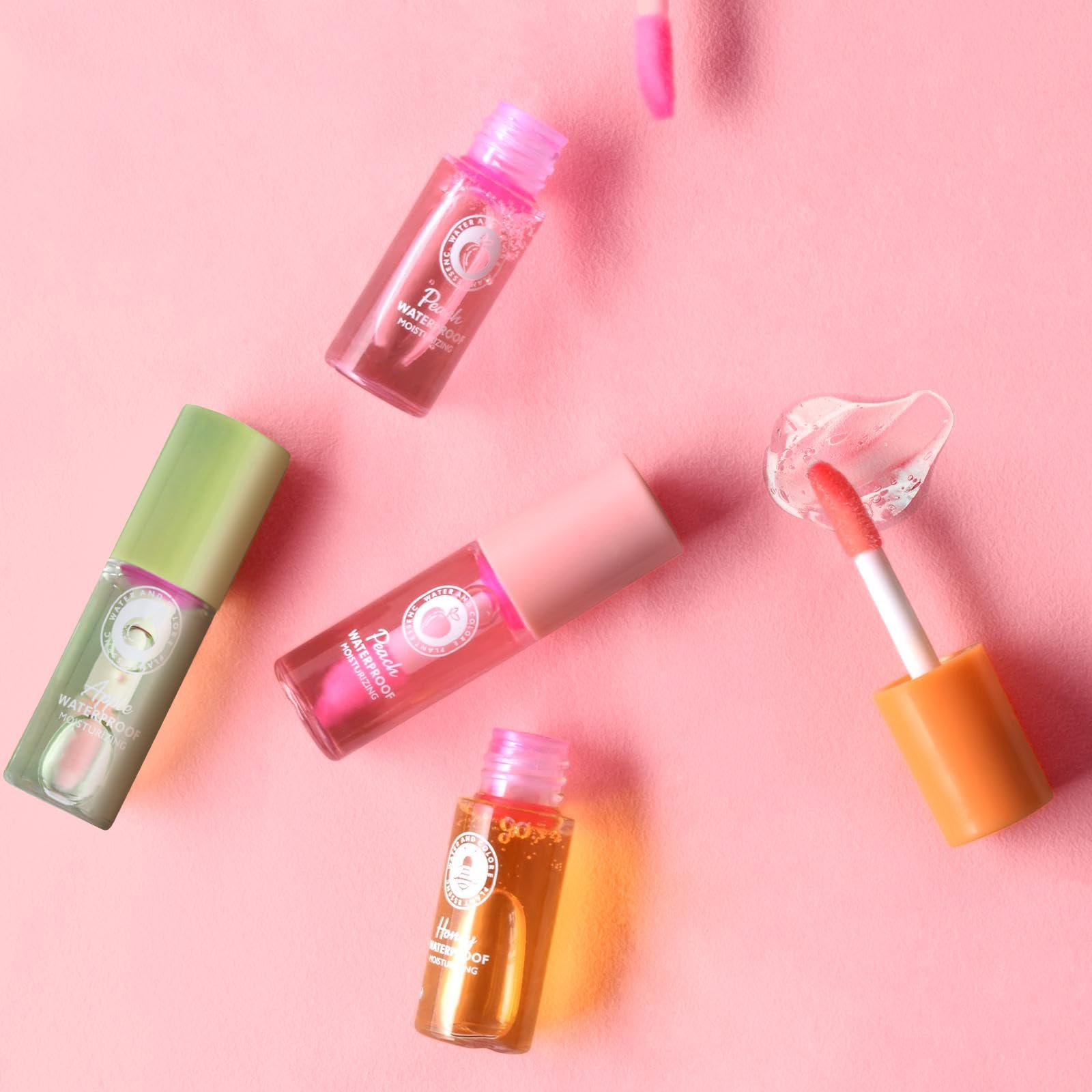 Funnaura 7 Pcs Mini Lip Oil Gloss Set, Fruit -flavored Lip Care for Teenage Girls, 7 Pcs Multicolor, 0.5 ml (Pack of 7) - Image 4