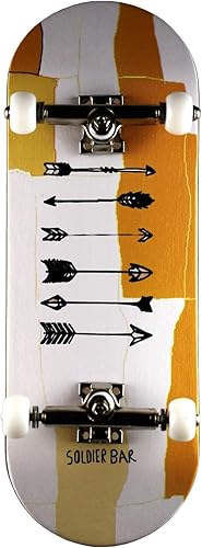 Diapasones completos (5 capas de arce canadiense 1.339 in x 3.858 in cubierta) monopatines de dedo (+1.339 in camión+ruedas globulares) (flechas)