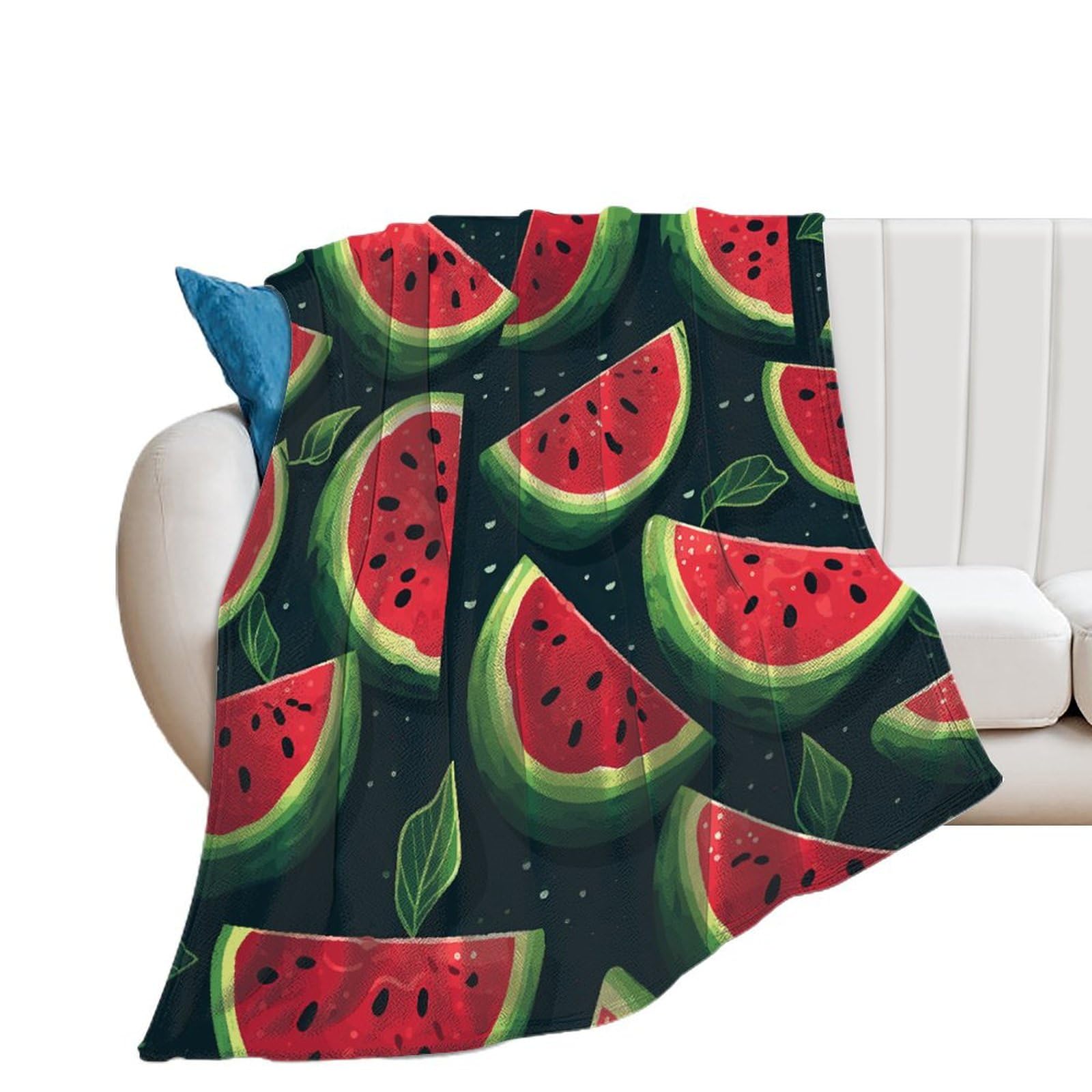 Couverture flanelle canapé lit voyage plaid rouge pastèque