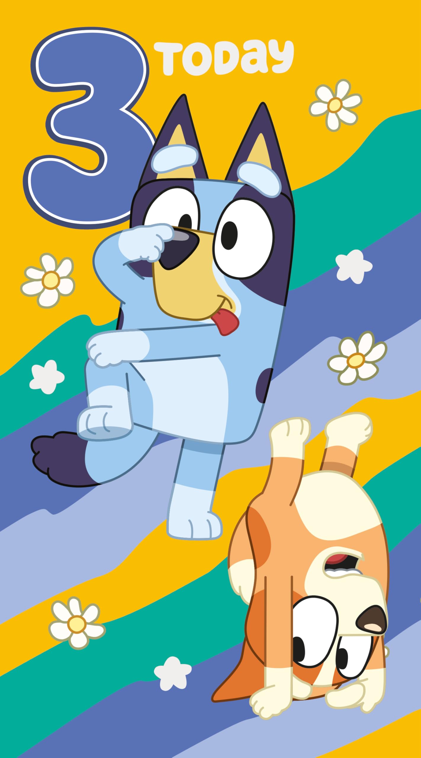 Danilo Promotions Ltd Bluey Birthday Card with Stickers Age 3