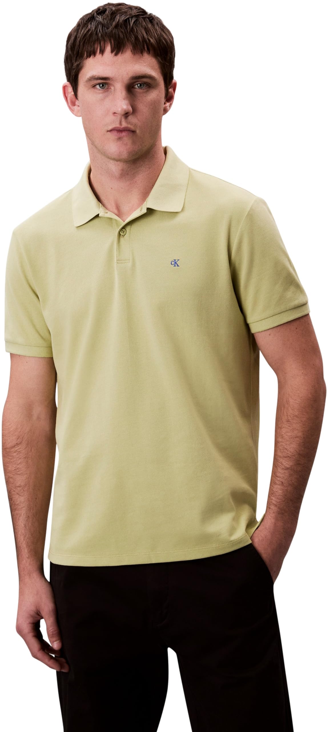Calvin Klein Jeans Men's SS Casual Pique Classic Polo LV040EM269 Polos, Beige (Winter Pear), XL