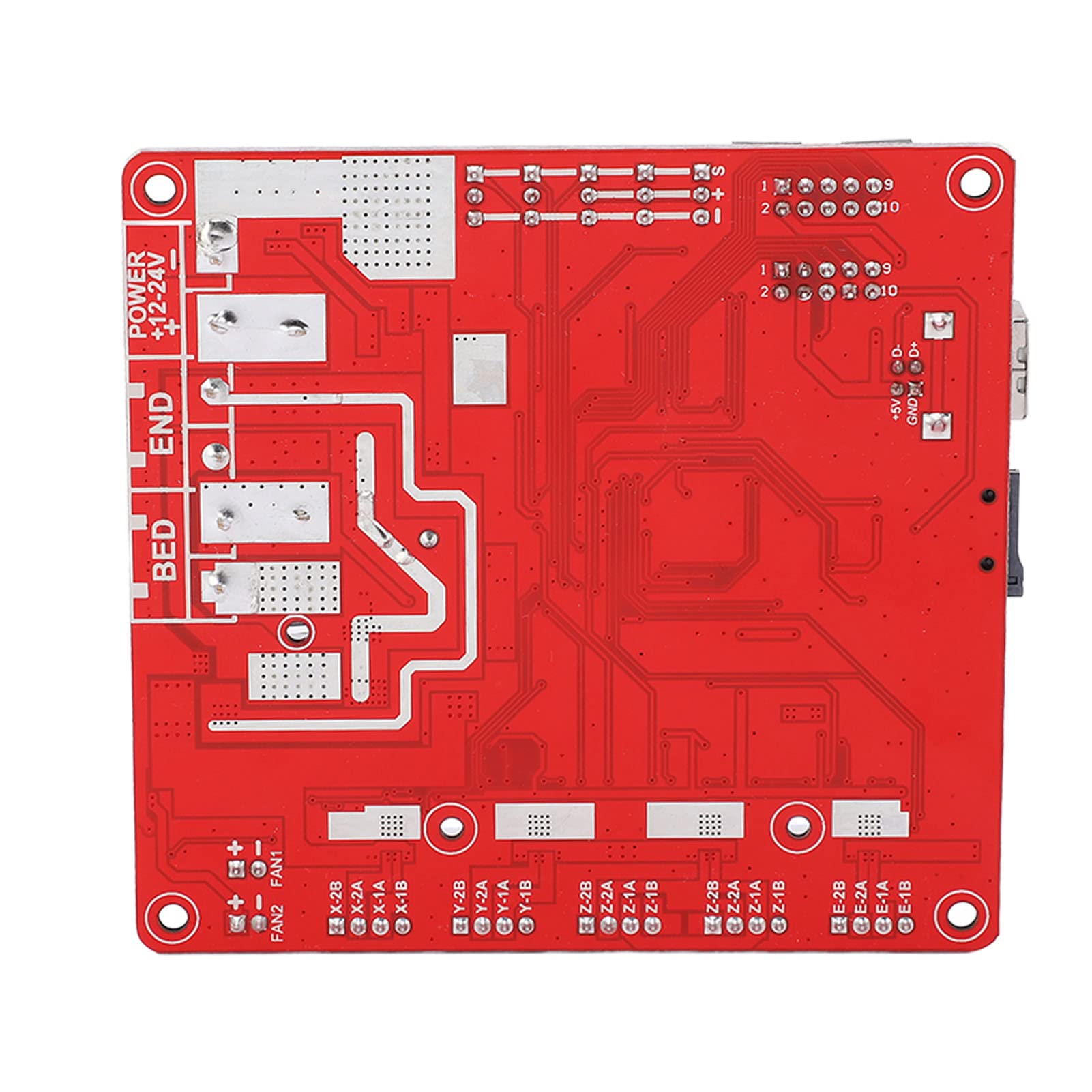 Placa Base de Impresora 3D PWM, Módulo de Placa Base de Impresora para Anet A8 PLUS Placa Base Módulo de Placa Base de Salida de 3 Vías para Anet A8 PLUS 12‑24V Interfaz USB