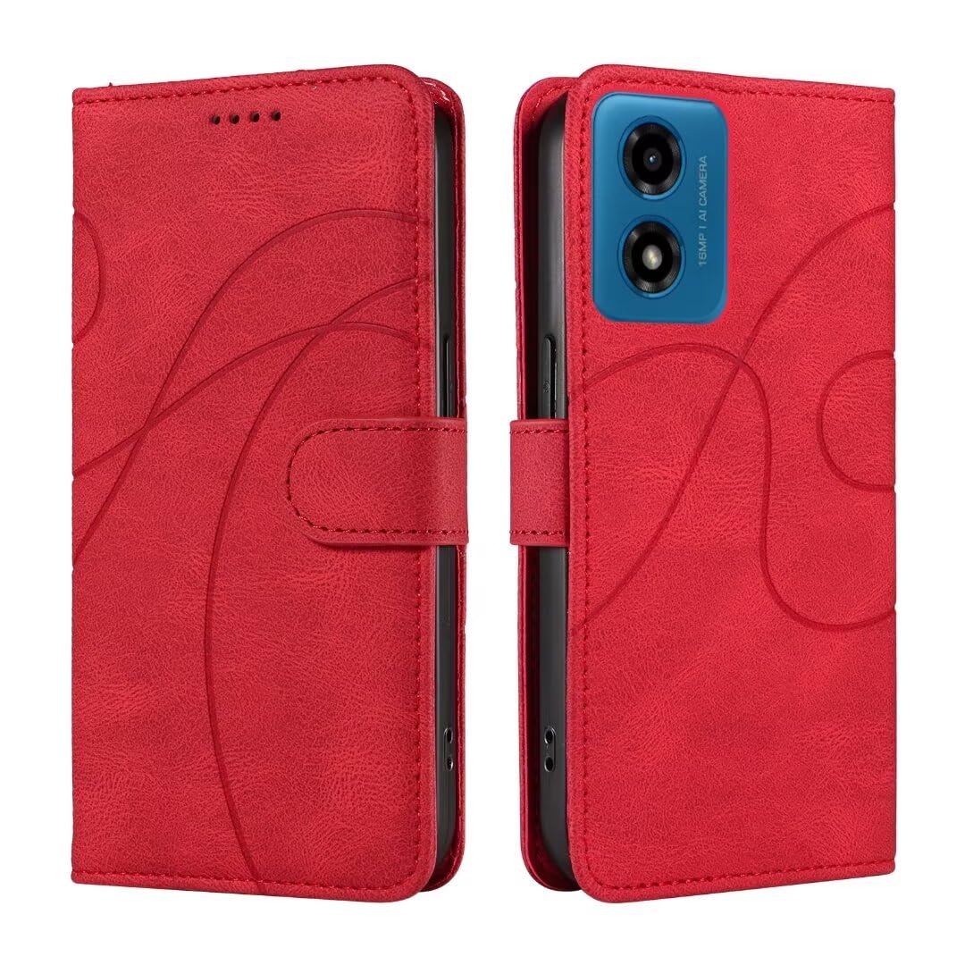 Bnvdfre for Motorola Moto E14 / G04 / G24 Case Flip Wallet Phone Cover PU Leather Shockproof Card Holder Magnetic Stand Protective Case for Motorola Moto E14 / G04 / G24