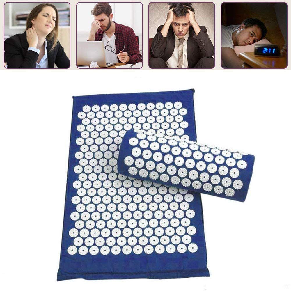 Tapis acupression massage dos cou SHOUJIK oreiller acupuncture portatif