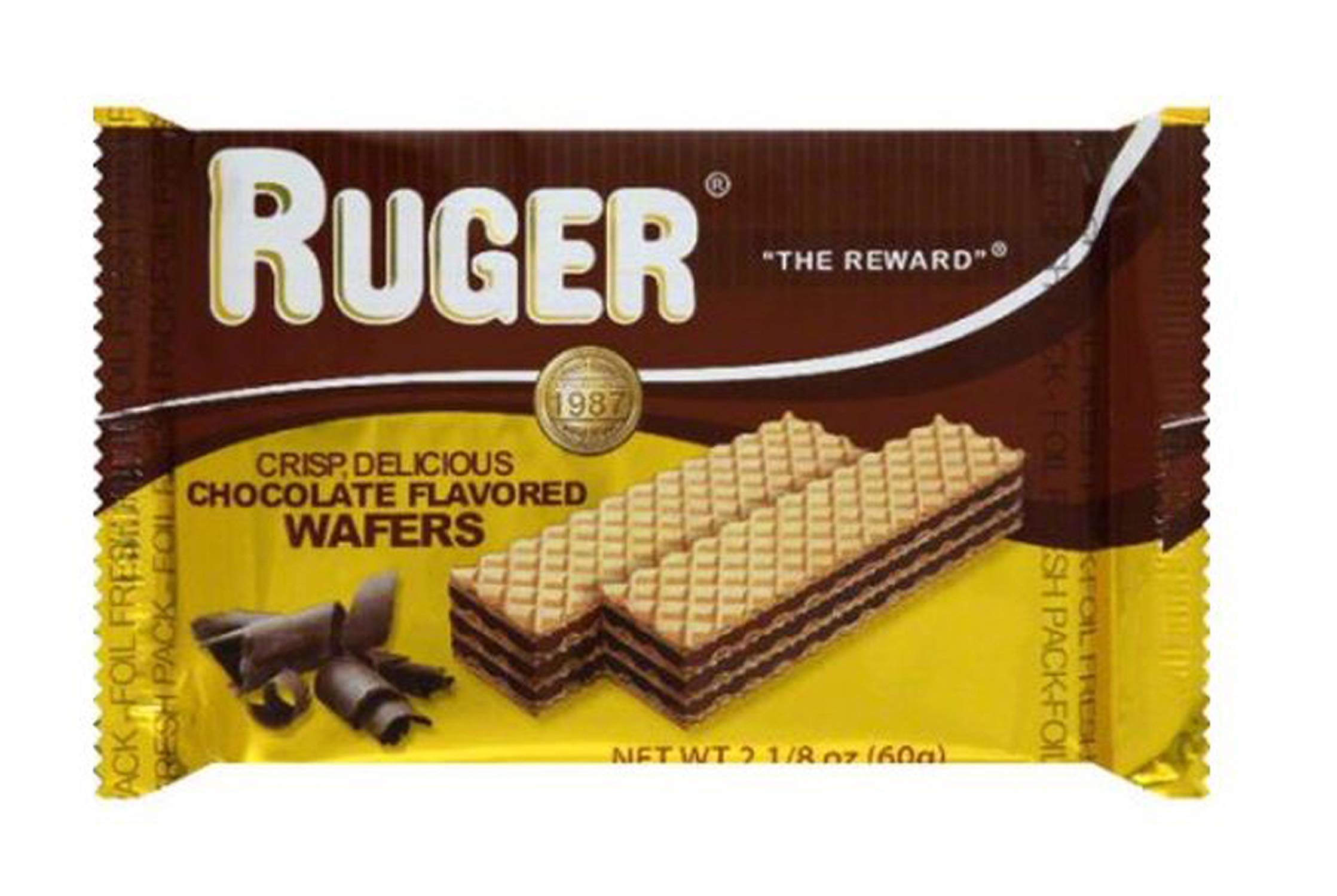 RUGERCrispy, Crunchy, Chocolate Flavored Cream, Sugar Wafers | 2 1/8 Ounce 12 Pack