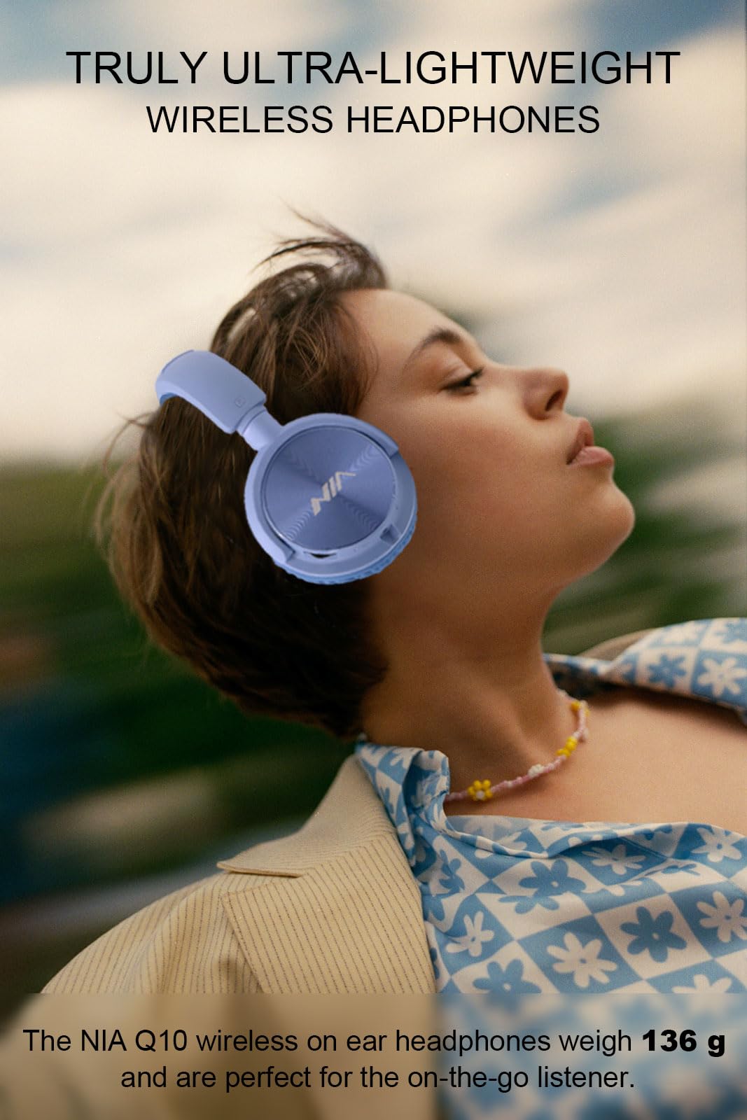 XuanGui Wireless On Ear Headphones, Hi-Fi Stereo Sound Bluetooth Headphones, 12H Playtime, Bluetooth 5.3 - Image 4