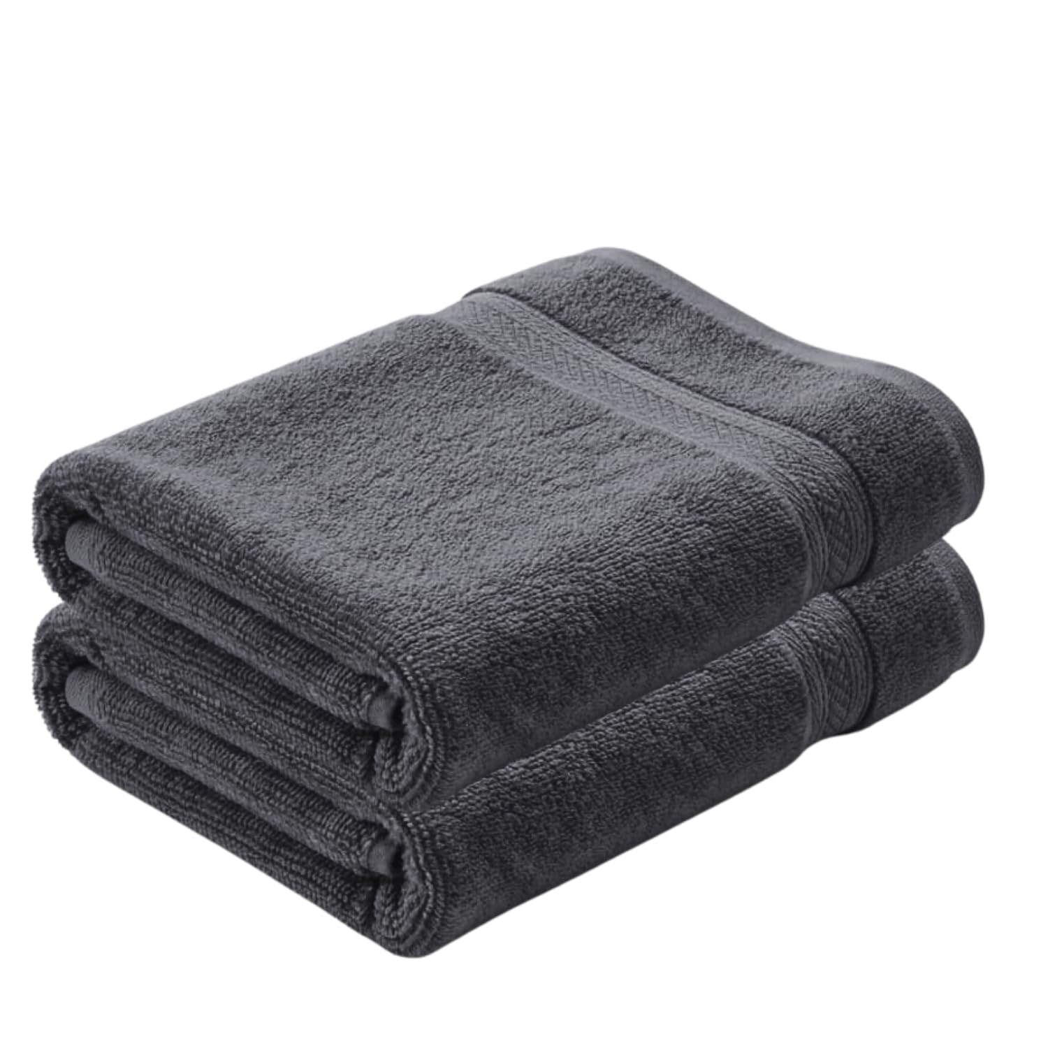 Diamond Tex Large Jumbo Bath Sheet with Hanging Loop (75x150cm) - Luxury 100% Egyptian Cotton XL Towel Highly Absorbent & Quick Dry Hotels Quality Big Bathrooms Towels Set (Cotton, Charcoal Grey)