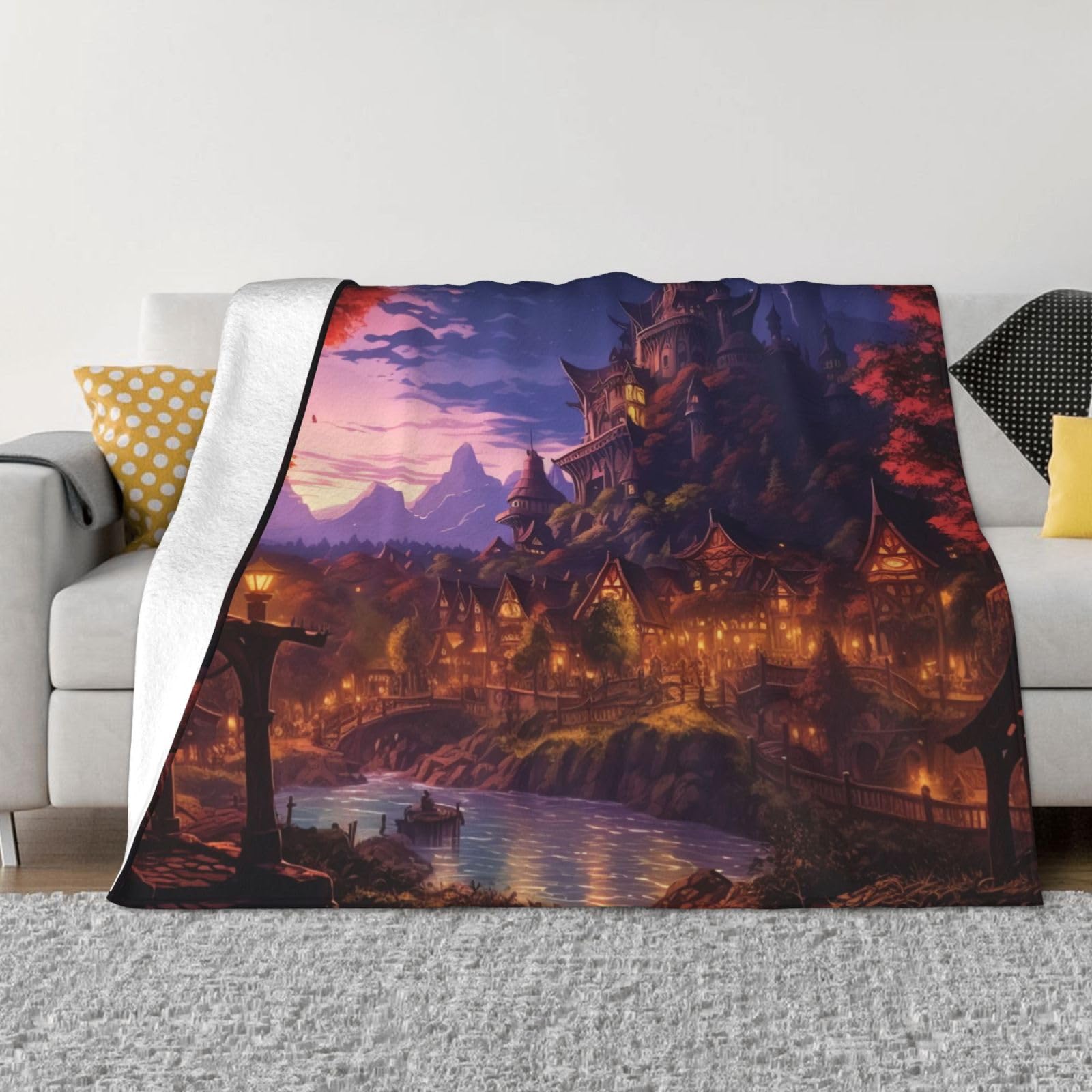 Couverture micro-polaire ultra chaude et légère en flanelle grand format pour lit